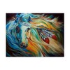 Trademark Fine Art Marcia Baldwin 'Breaking Dawn Indian War Horse' Canvas Art, 35x47 ALI34610-C3547GG
